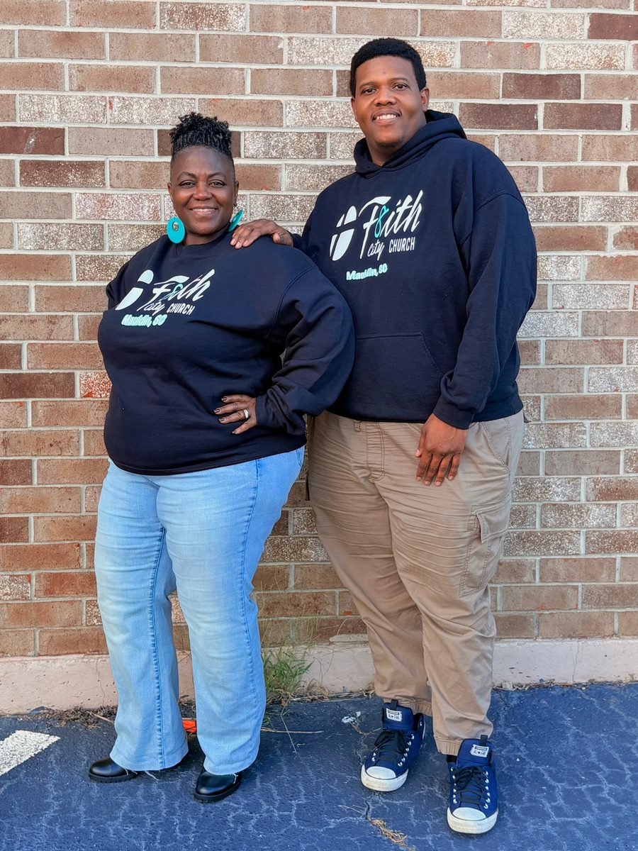 Church member wearing the Hoodie