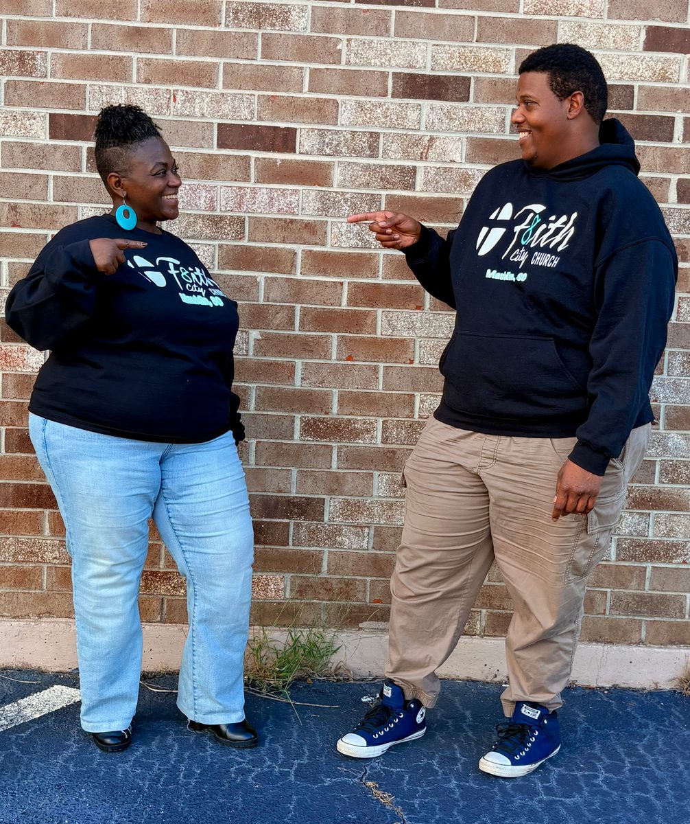 Church member wearing the Hoodie
