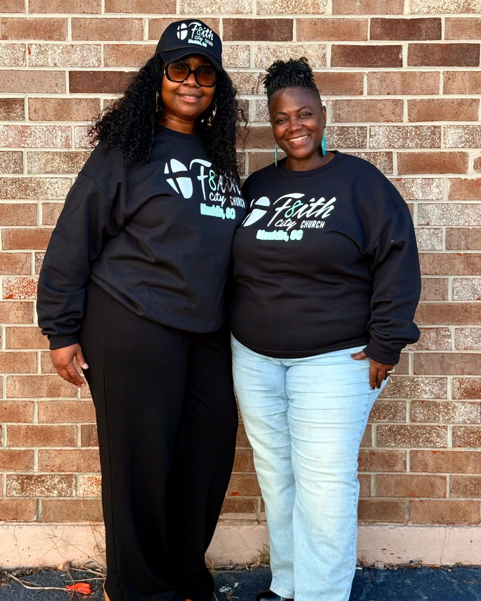 Church member wearing the F8ith City Sweatshirt