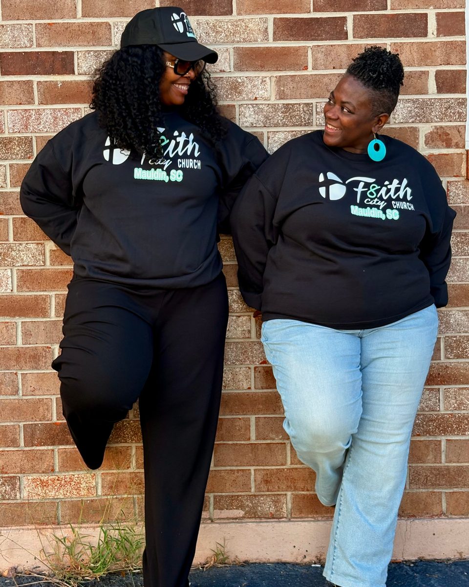 Church member wearing the F8ith City Sweatshirt