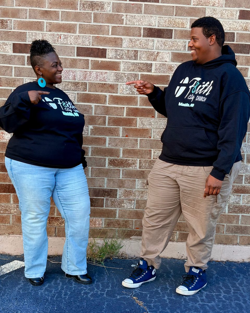 Church member wearing the Hoodie