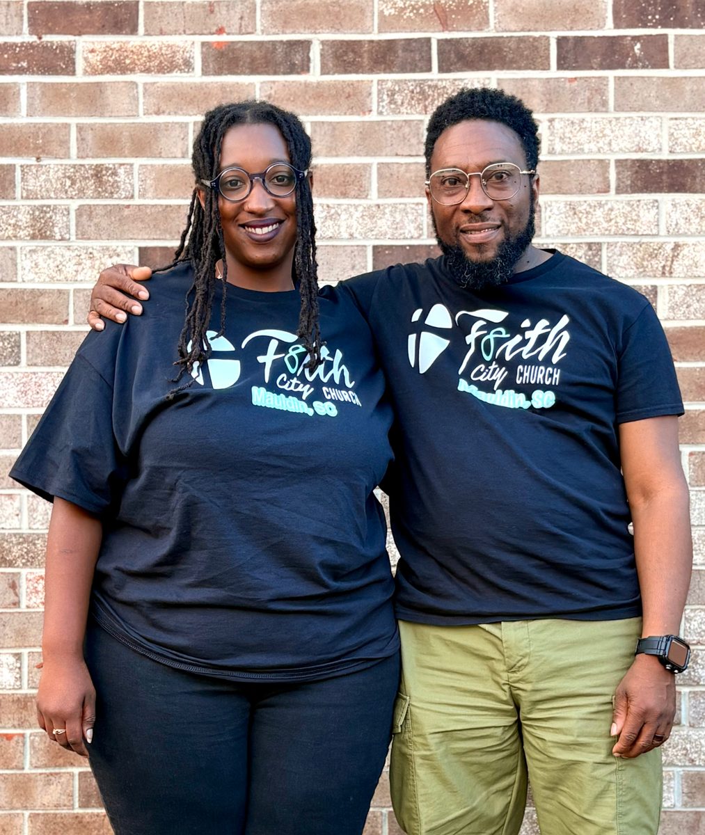 Church member wearing the F8ith City T-Shirt