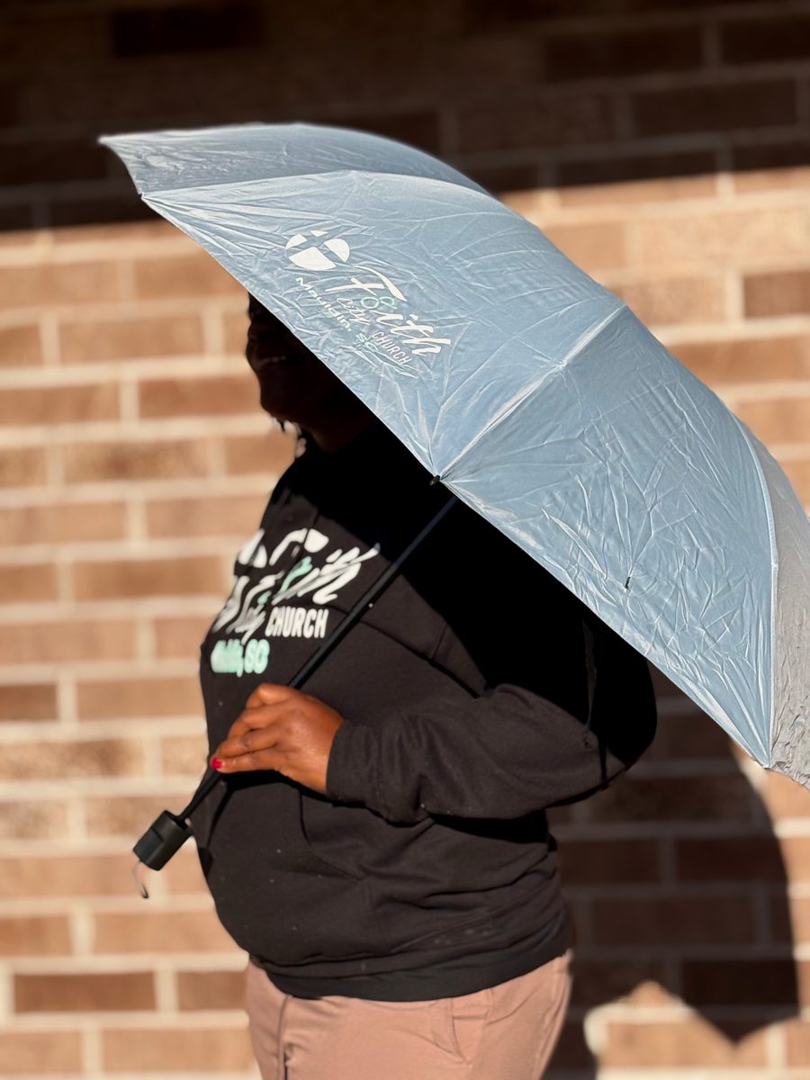 Church member wearing the Umbrella
