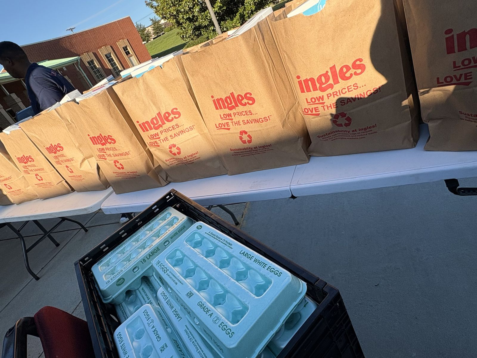 Cartons of eggs ready for distribution