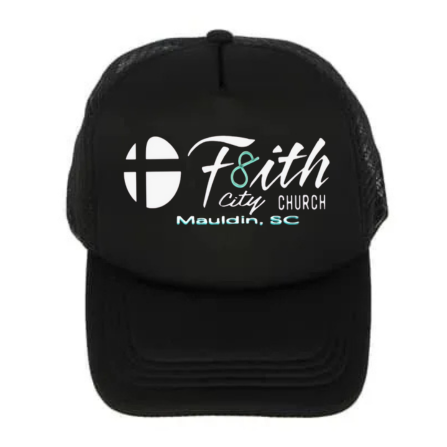 Black F8ith City Church trucker hat