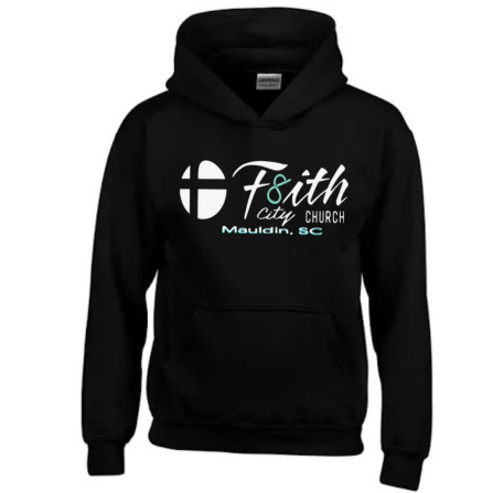 Black F8ith City Church hoodie