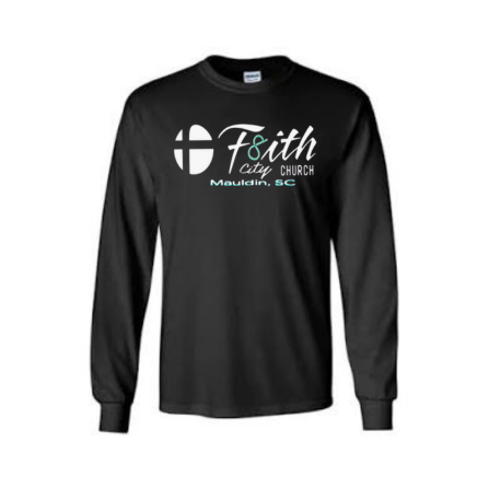 Black F8ith City Church long sleeve T-shirt